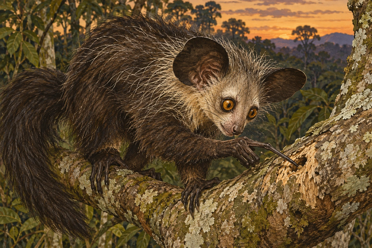 Aye-aye: the finger that finds food inside wood