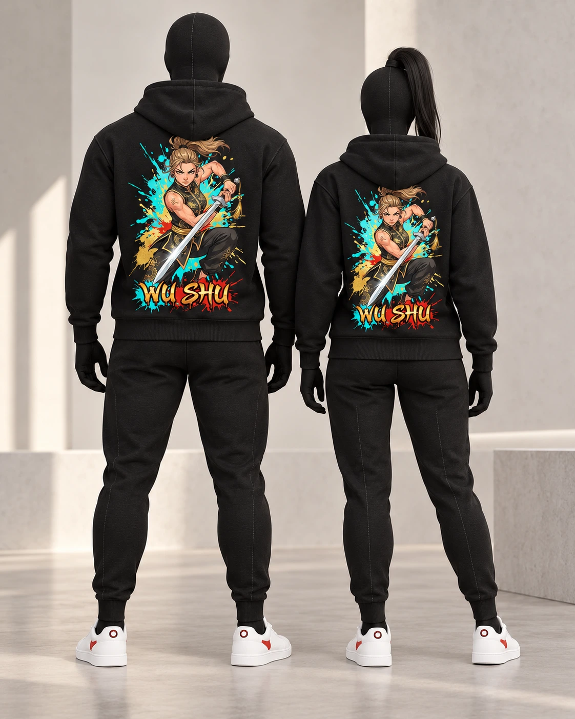 Wu Shu · Fighters · Black · back
